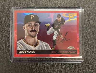 2025 Topps Chrome Platinum Anniversary Baseball #197 Paul Skenes Red Lava 5/5  