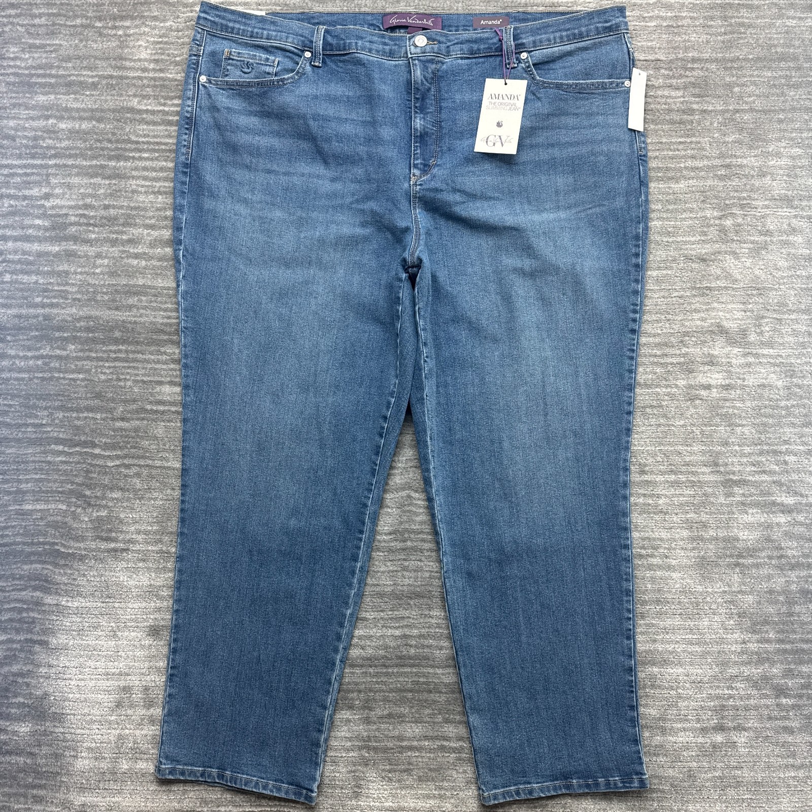 Size 24w Womens Amanda Skinny Blue Denim Nwt