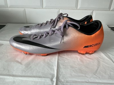 Nike Mercurial Victory IV FG Fußballschuhe UK 12 orange lila 555613-508 2014