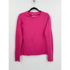 FIGS Seamless Long Sleeve Under scrub Top Womens sz Medium Pink Athletic