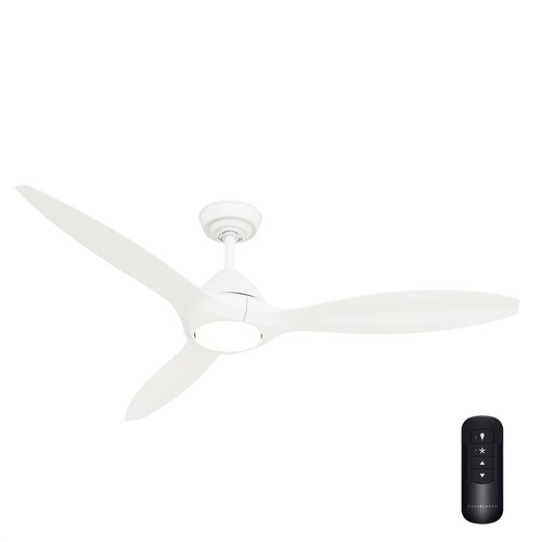Casablanca Fan 56 inch Fresh White Outdoor Ceiling Fan with Light and Remote