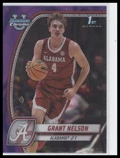 2024-25 Bowman University Chrome #25 Grant Nelson Purple Lava Refractor