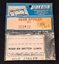 Parma International 1/24 Slot Car 703-B Rear Spoiler .010 Mylar 2 In Pack NOS