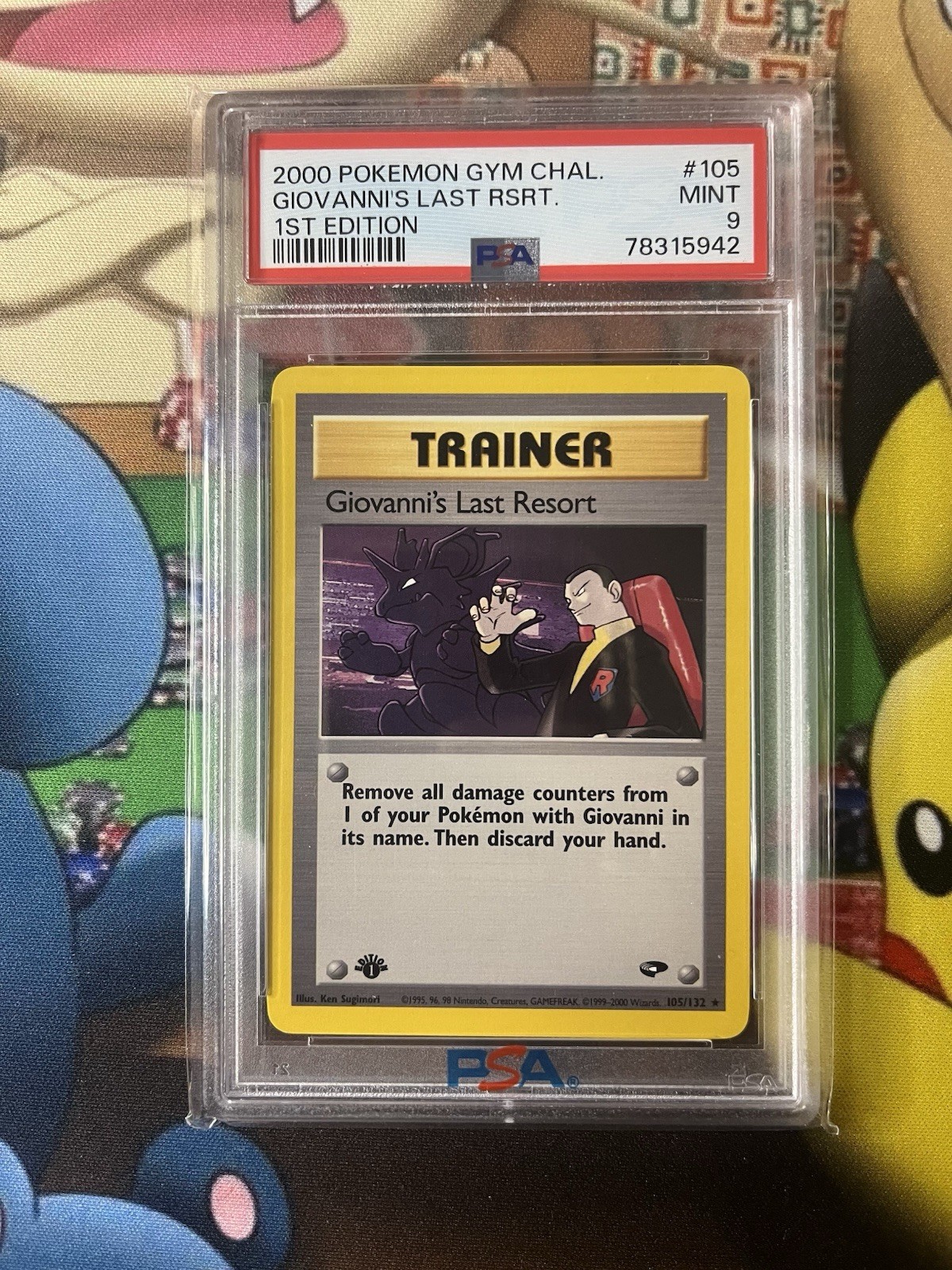 Pokemon Giovanni's Last Resort Gym Challenge 1st Edition Card 105/132 Rare