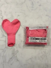 22 Pink Heart Shaped Balloons NEW Helium Or Air Balloons