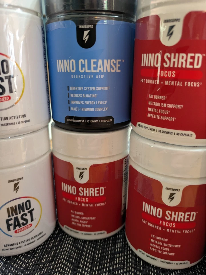Pila quema grasa InnoSupps para hombres: trituración nocturna, Inno Shred, Inno FastCleanse Foto 4 de 4