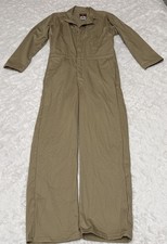 Bulwark FR Coveralls Size 38 Regular Khaki Tan Flame Resistant 100 Cotton