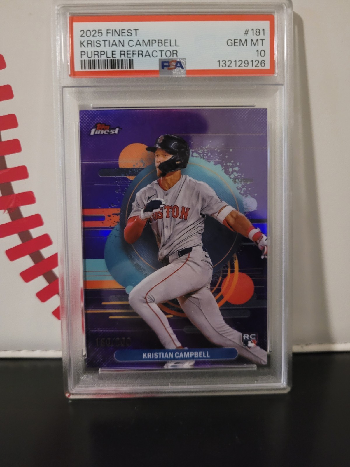 2025 Topps Finest - Uncommon Kristian Campbell #181 Purple Refractor /200 (RC)