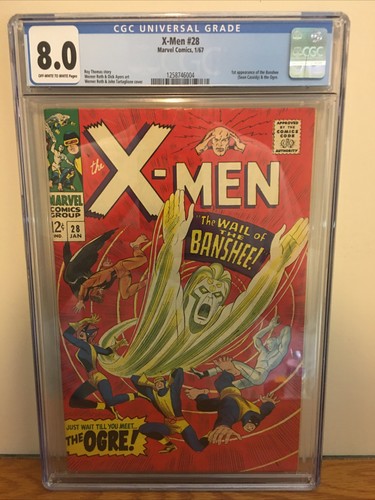 X-MEN #28 1967 CGC 8.0 1ST APPEARANCE OF BANSHEE (SEAN CASSIDY) & OGRE