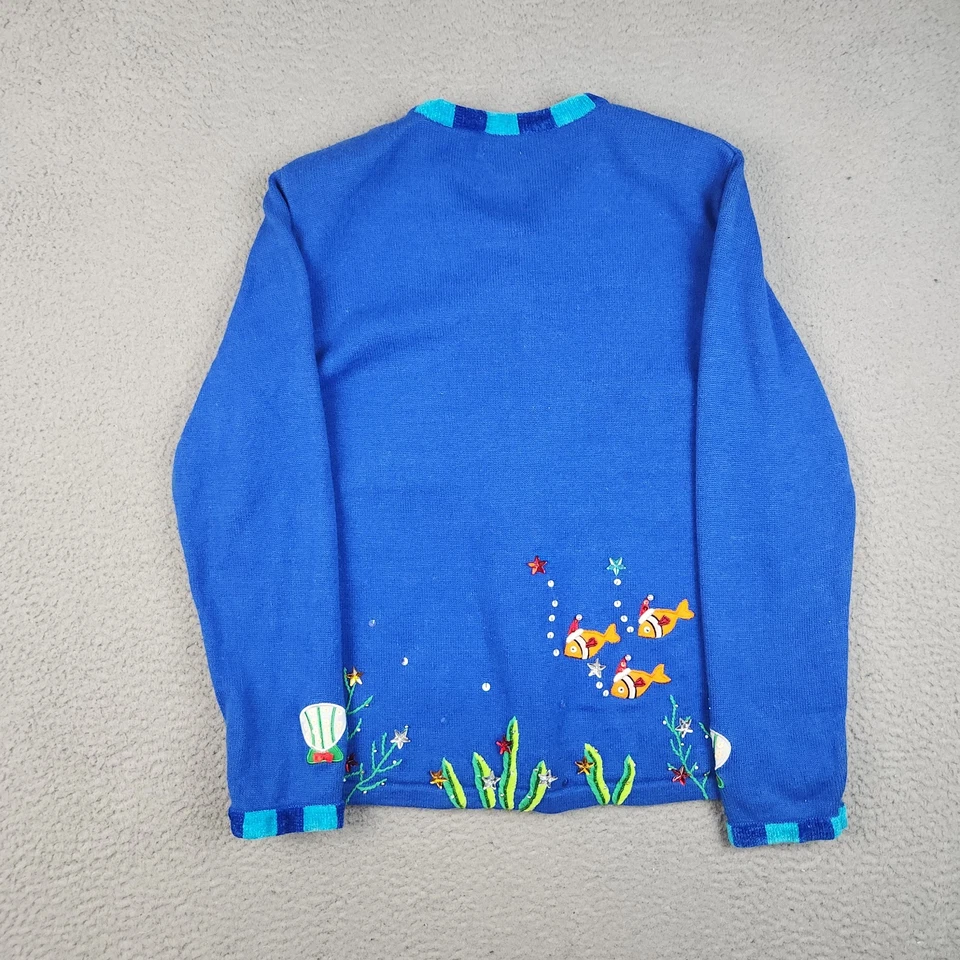 De Colección Berek Navidad Suéter Mujer Cárdigan Mediano Feo Vacaciones Náutico Santa Foto 3 de 4