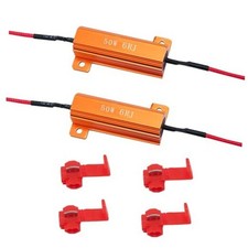 2Pcs 50W 6Ohm Load Resistors LED Turn Signal, LED Load Resistor Kit 2PCS Amber