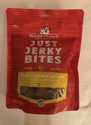 Stella & Chewy's Just Jerky Bites Real Chicken Recipe Dog Treats Grain Free USA