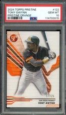 Tony Gwynn Card 2024 Topps Pristine Orange (17/25) #122 PSA 10