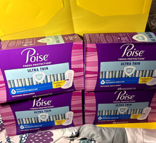 192 PADS POISE FRESH PROTECTION ULTRA THIN MODERATE REGULAR Lev. 4 SURGES, NEW