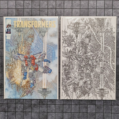Transformers #1 [5th Printing] Complete Color & B&W 2 Cover Variant Set - NEW NM