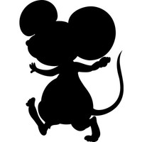 Kreidetafel Sticker Silhouette Maus I – 40 X 30 Cm – Ambiance, Wanddeko