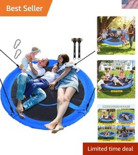 60" Large Saucer Tree Swing for Kids Adults 900D Oxford Waterproof with 2pcs ...