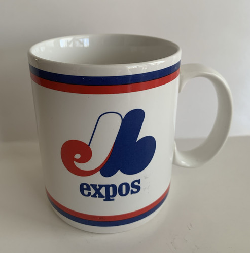 Vintage Montreal Expos Coffee Tea Mug Cup MLB -NOS - Baseball Hall Of Fame Tag - Picture 1 of 13