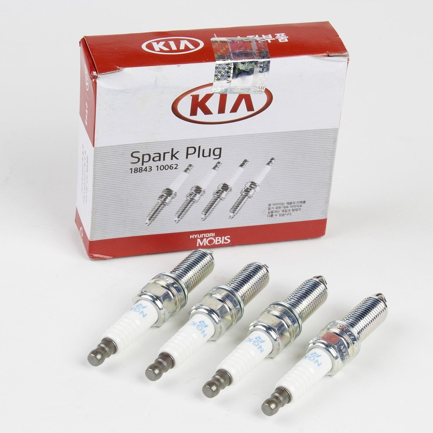 Genuine OEM Kia Hyundai NGK Spark Plugs Pack of 4 18843-10062