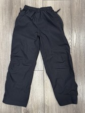 REI Elements Kids Nylon Pants Sz Medium 8/10 Black Zip Ankle Waterproof Pockets