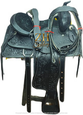Barrel Racing Western Horse Saddle Handmade Tooled Leather Trail Tack Equestrian