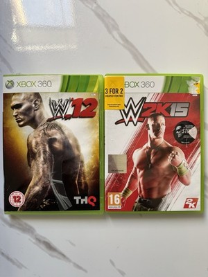 WWE 12 + WWE 2K15 Xbox 360 GRATIS P&P