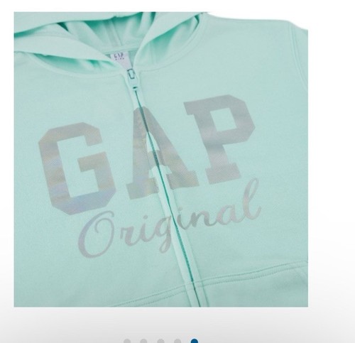 Gap Kids Full Zip Front Pockets French Terry Hooded Jacket S 6-7 - Picture 4 of 6