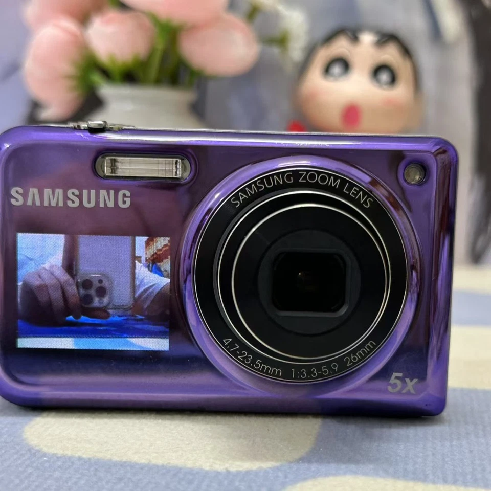 Cámara digital Samsung PL170 16,1 MP 5x zoom óptico 2,7 pulgadas detección de parpadeo púrpura Foto 2 de 4