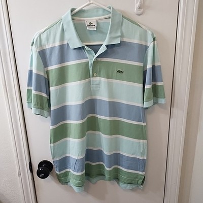 Lacoste Men's Striped Polo Shirt 100% Cotton Size 4