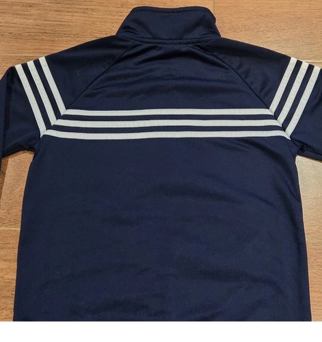 Adidas Track Jacket Youth 10-12 Full Zip Athletic Wear Sweater Navy White EUC - Picture 6 of 8