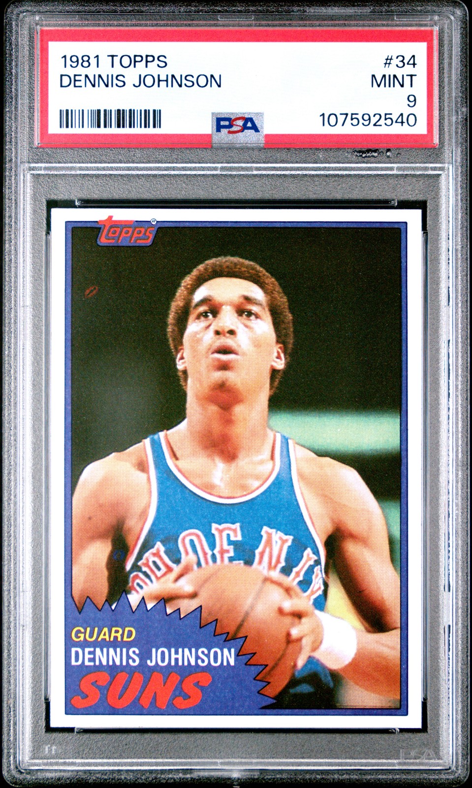 1981 TOPPS #34 DENNIS JOHNSON PSA 9