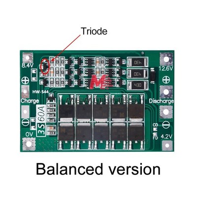 3S 60A Charging Protection Board 12.6V BMS Balance For 18650 Li-ion Lipo   #bv