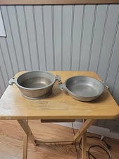 2 Vintage Guardian Service Cast Aluminum Cookware Pots, Small,no Lids.