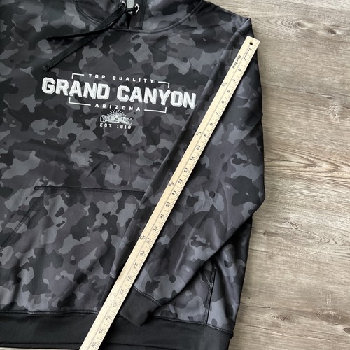 Grand Canyon Arizona Graphic Hoodie Mens Large Camouflage Fleece Pullover - Picture 5 of 10