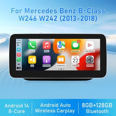 10,25'' Android 14 Autoradio CarPlay 128GB DAB+ Für Mercedes B-Klasse W246 NTG5.0