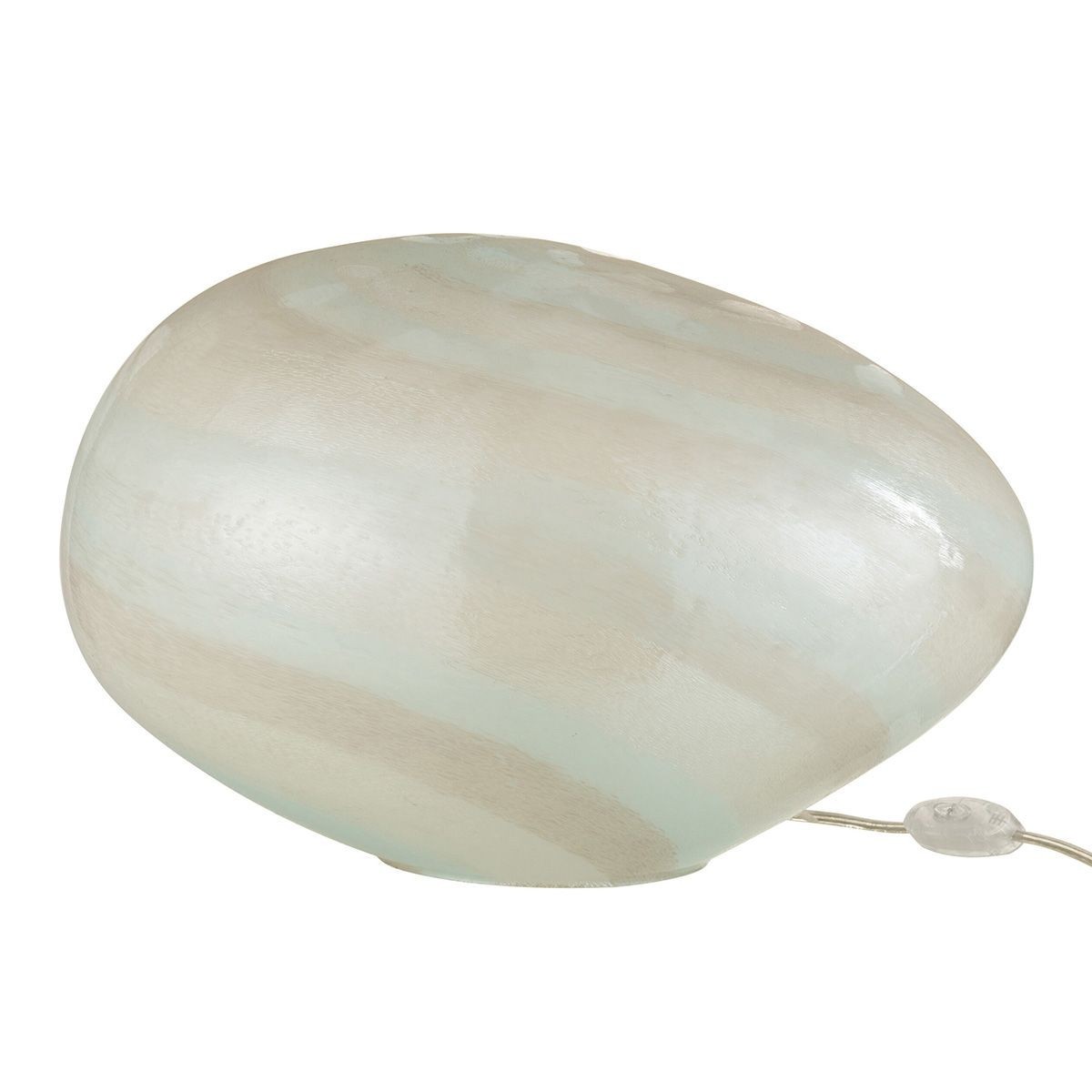 Lampe à poser ovale Pearl 40cm blanc anti-éblouissement pour lecture nocturne