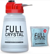 Full Crystal Window Cleaning Kit- 4 oz Glass Cleaner and Bottle with 27ft... 