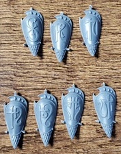 Age of Sigmar Lumineth Realm-lords Vanari Auralan Wardens Shields - 7 Pcs Lot B