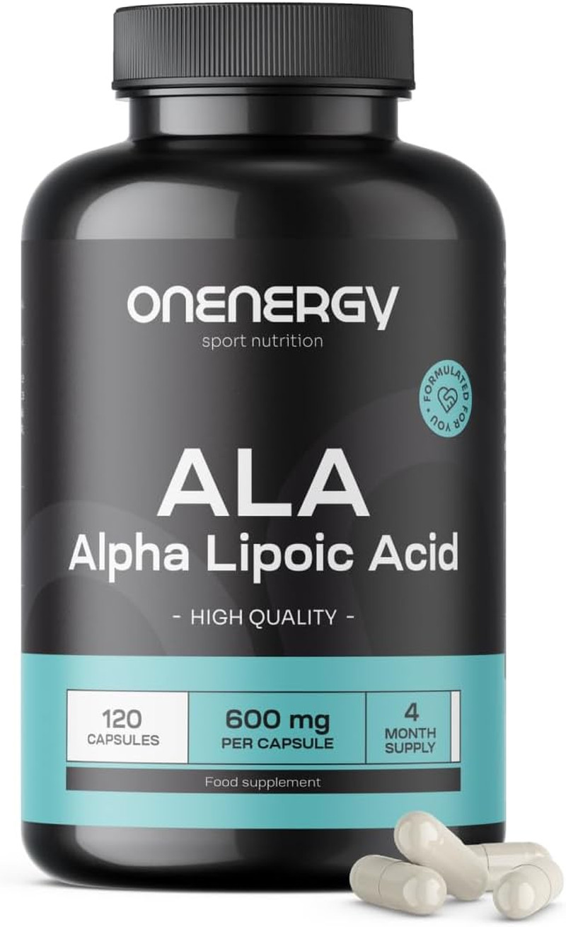 ALA 600 mg Integratore Antiossidante - 120 Veggie Caps - Alta Qualità