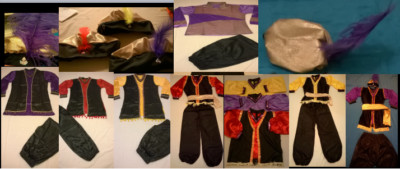 Haremshose multikulturell Alibaba/Aladin Westen Schärpe Oberteil & Hut 1 Jahr-XXXL Größe