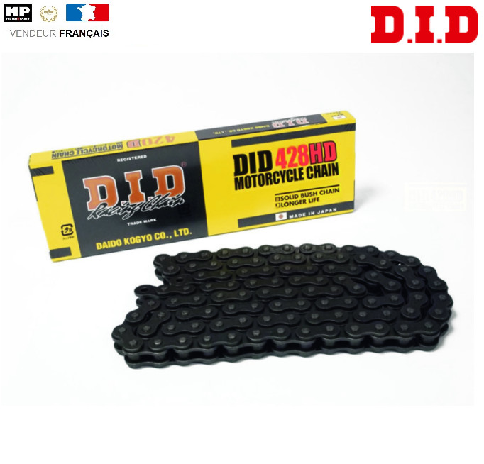 Chaîne D.I.D 428HD 134 maillons pour équiper votre quad ou dirt en randonnée