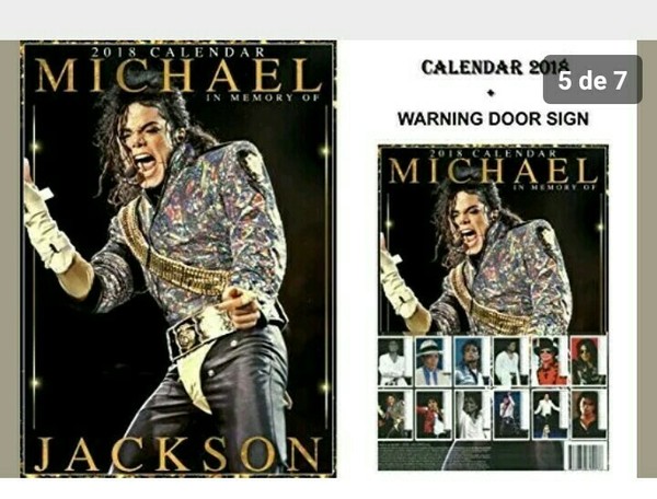 Vendo 2 CALENDARIOS OFICIALES de MICHAEL JACKSON 2018