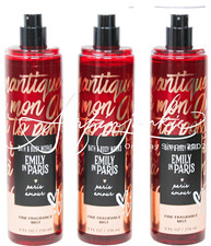 Bath  Body Works Emily In Paris Amour Fragrance Spray Body Mist 3pc 8oz Red Set