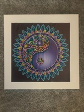 Diamond Art Painting finished 30 x 30 Ying Yang mounted on Canvas