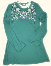 Justice for Girls Blue with Flower Design Dress Size 10 NWT Back to School