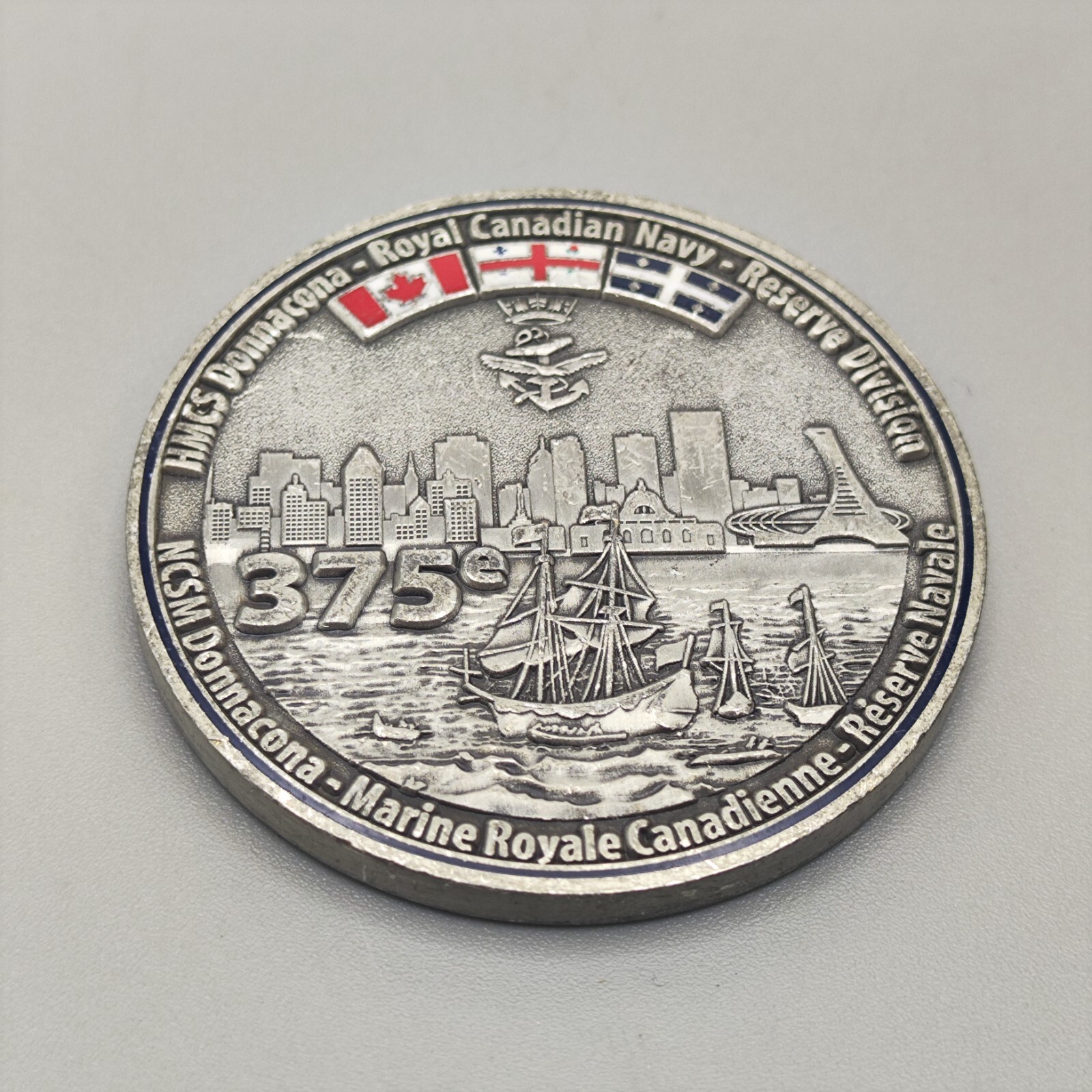 Canada HMCS Donnacona Royal Canadian Navy Reserve Division Challenge Coin