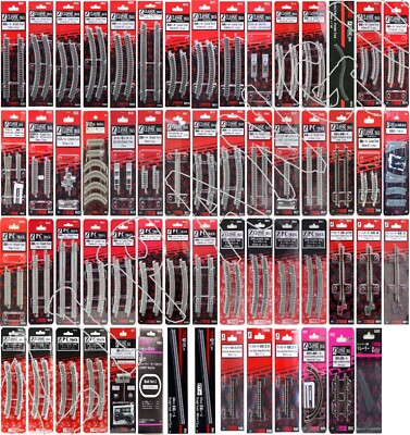 Z Scale Rokuhan Straight Curved Flex Turnouts Double Bumper X-Tracks Structures