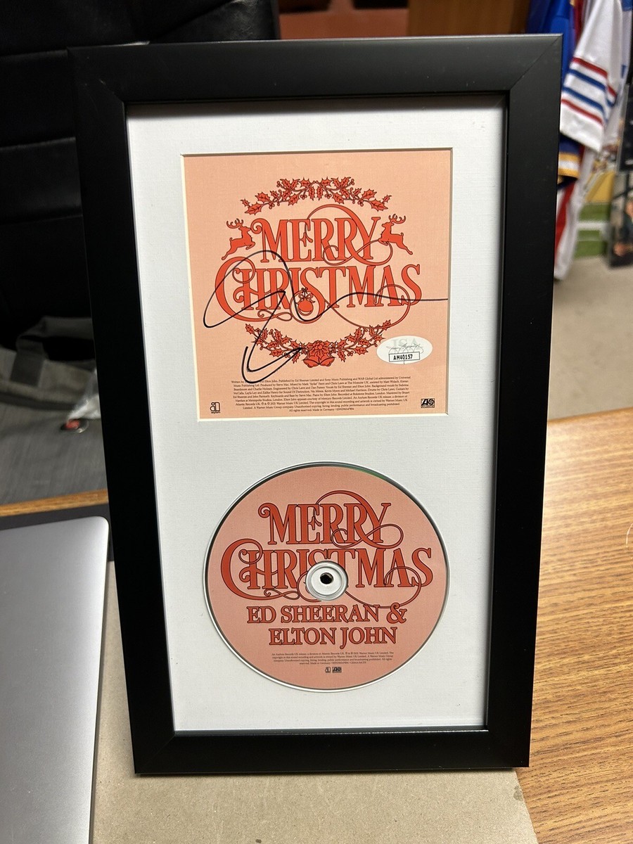 Ed Sheeran Signed Merry Christmas Ed Sheeran And Elton John Custom