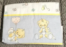 Vintage 2003 Printed 30" X 30"  Flannel Receiving Blanket Precious Moments