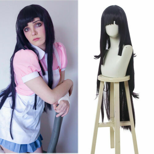 Danganronpa Dangan Ronpa Mikan Tsumiki Cosplay Wig Dark Purple Long Party Hair - Picture 1 of 9